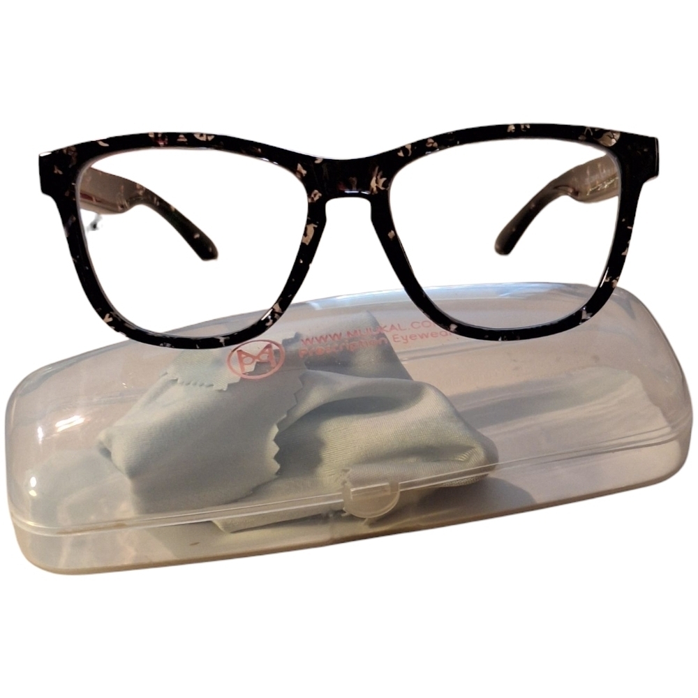 NIB MUUKAL Elegant Black and Brown Women's Glasses - Picture 6 of 6